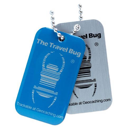 QR Travel Bug (pimeässä hohtava sininen)