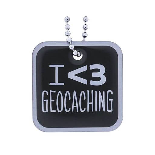 I ❤ Geocaching -travel tag