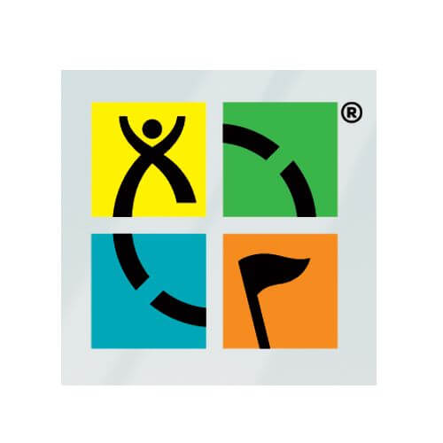 Staattinen Geocaching-ikkunatarra (värillinen logo)